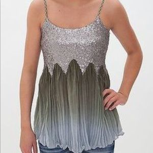 Gimmicks ombré glitter top 